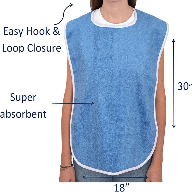 Bavoir XXL pour adulte en Microfibre lavable et réutilisable