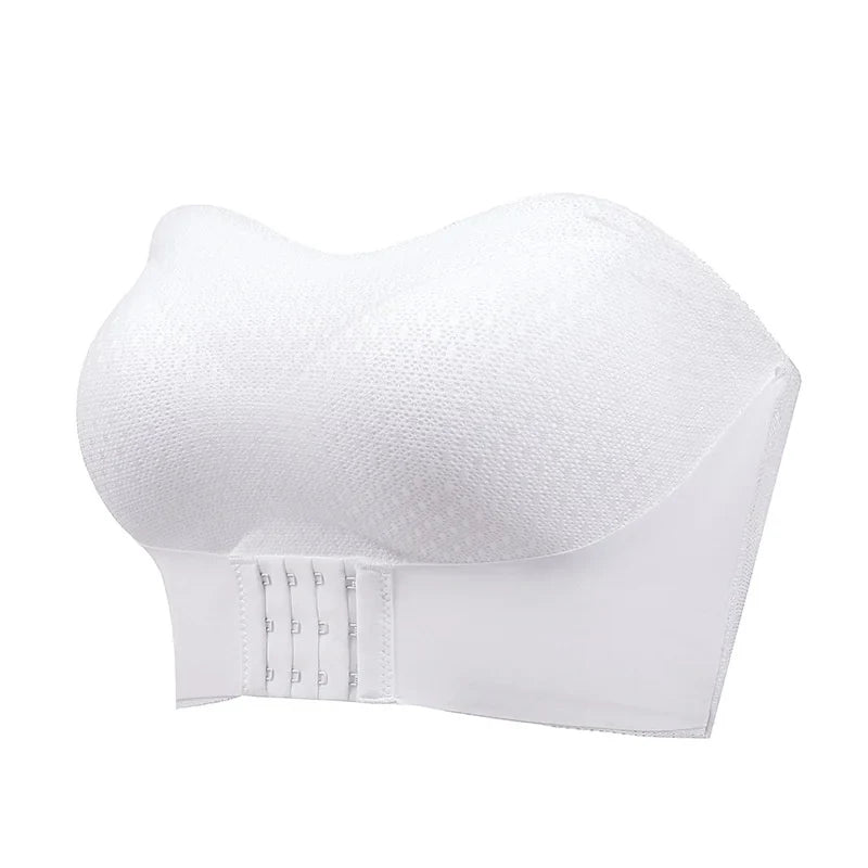 Soutien-gorge push-up sexy sans bretteles avec fermeture avant
