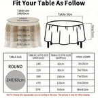 Nappe Ronde Transparente Imperméable – Protection de Table Résistante à l’Eau et aux Taches