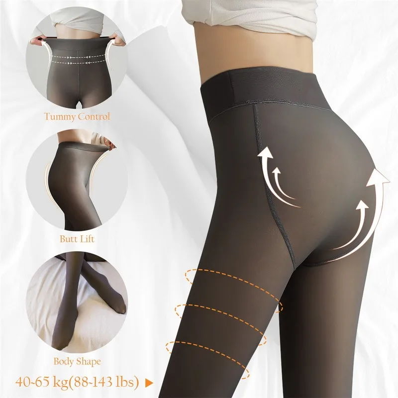 Collant d'Hiver en Polaire Anti-Froid pour Femme