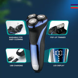 Rasoir électrique Rechargeable 3 têtes 360°