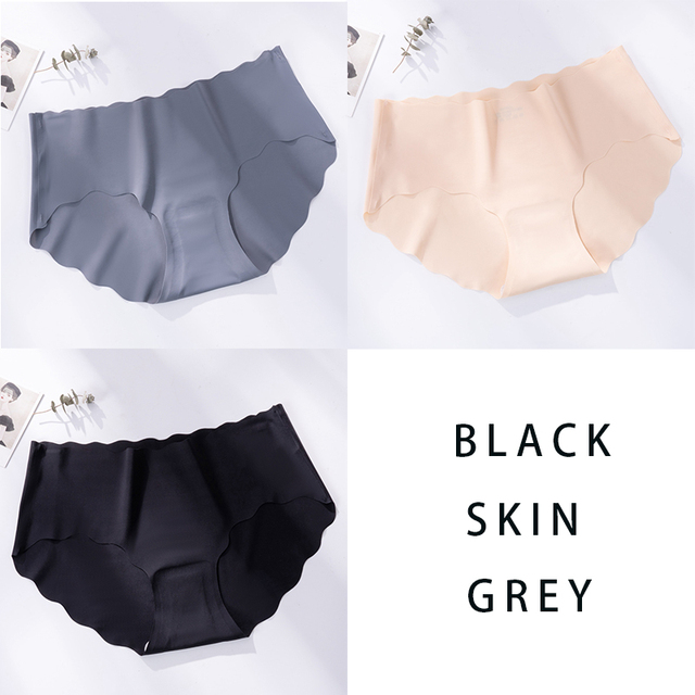 Lot de 3 culottes sans coutures et élastiques