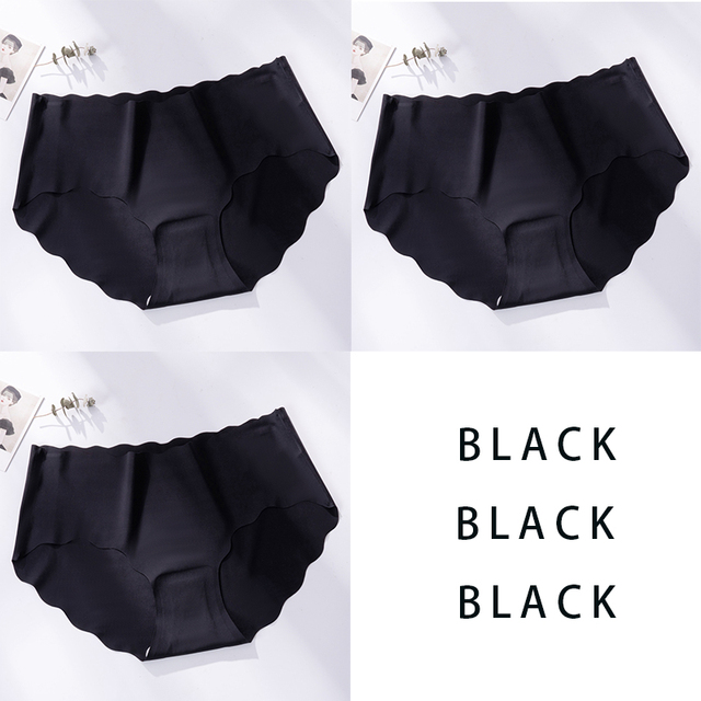 Lot de 3 culottes sans coutures et élastiques