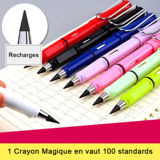 Lot de 2 crayons magiques inépuisables + 3 mines