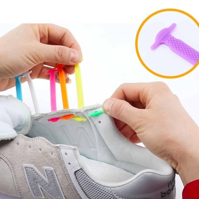 QUICK LAZY SHOELACE - 14x Lacets en silicone sans laçage