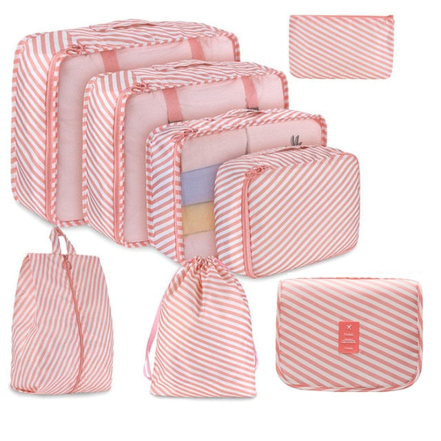 Sacs organisateur compressé pour valise - Set de 8 pièces