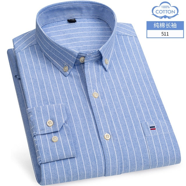 Chemise OXFORD en coton à manches longues