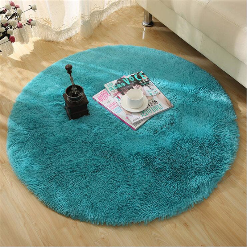 Tapis rond ultra-doux  - Imitation fourrure