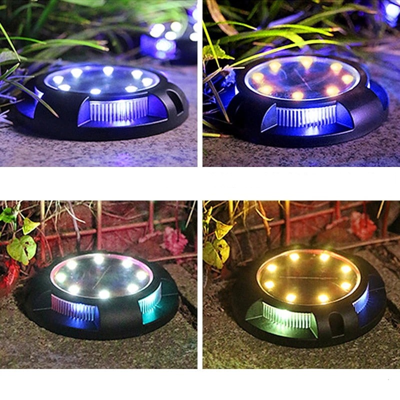 4x Spots LED solaires discrets pour jardin