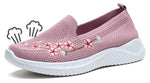 Mocassins respirants à motif floral