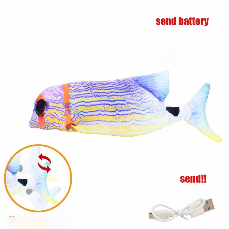 Peluche poisson remuant rechargeable