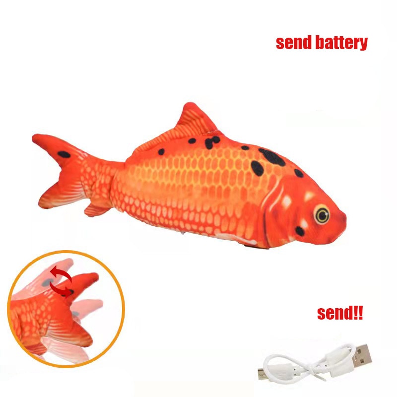 Peluche poisson remuant rechargeable