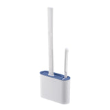 Brosse de toilette en silicone avec support