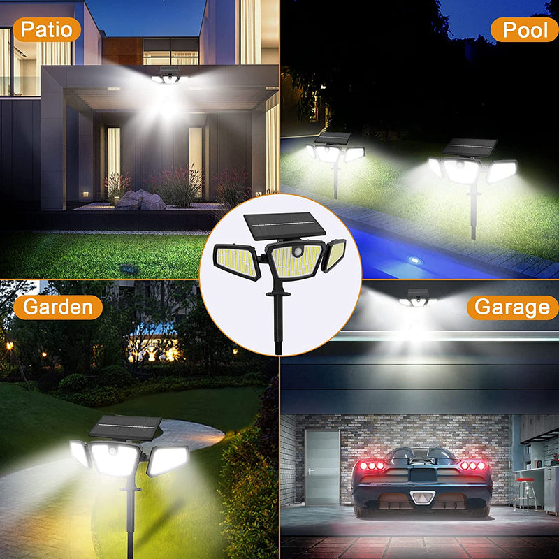 Lampe LED solaire jardin 2en1 