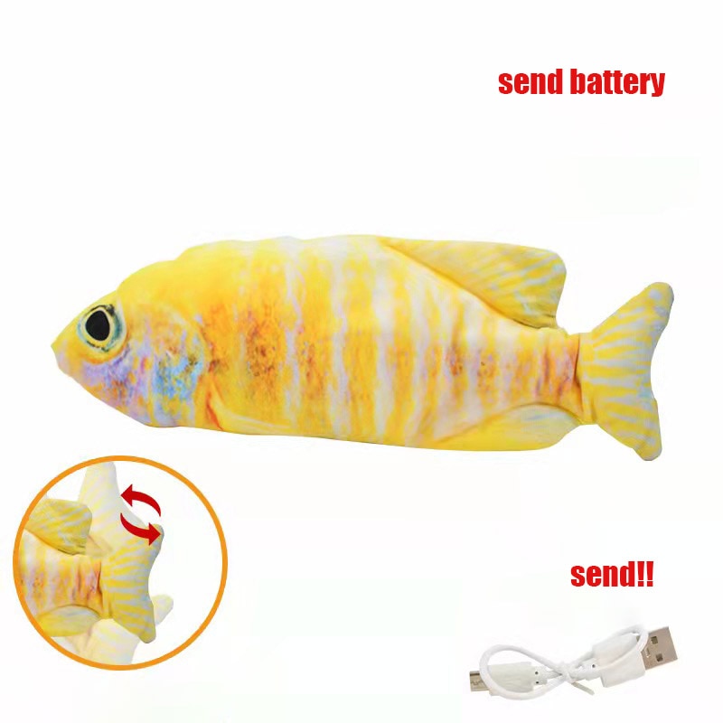 Peluche poisson remuant rechargeable