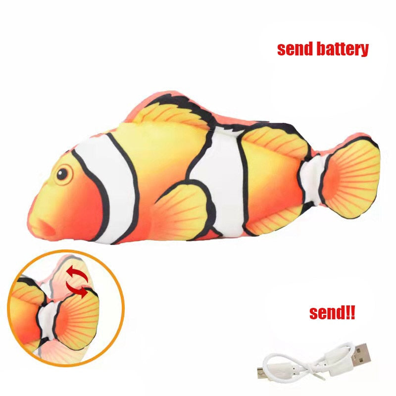 Peluche poisson remuant rechargeable