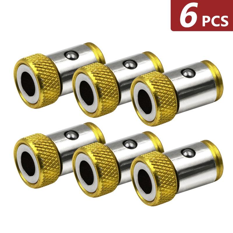 6X Embout Tournevis Magnétique Anneau Amovible