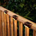 4 x Appliques solaires pour escalier à détecteur de mouvement