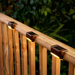 4 x Appliques solaires pour escalier à détecteur de mouvement