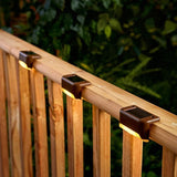 4 x Appliques solaires pour escalier à détecteur de mouvement