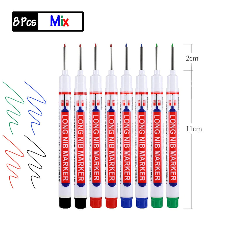 Ensemble de stylos marqueurs à tête longue (8 pièces)