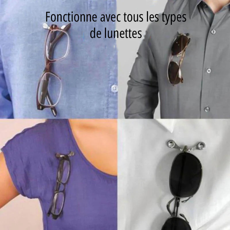 Lot de 4 portes lunettes magnétiques