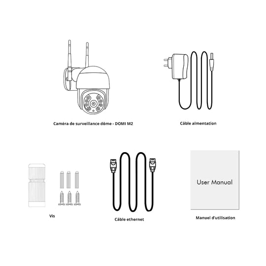 Caméra de surveillance connectée Dôme HD