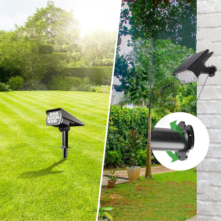 Lot de 2 Projecteurs LED solaire pour jardin